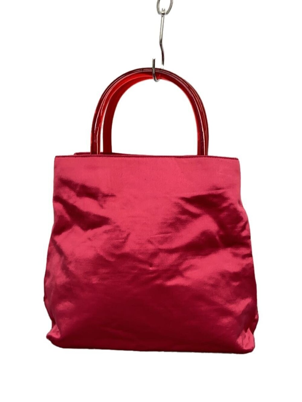 Prada Tote Plexi Shoulder Bag RED